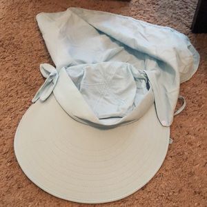 Light Blue Sunhat with Optional Neck Shield